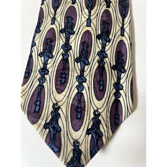 Lot Of 5 Ties Silk Structure Lanvin Zegna Donna Karan Gatti - Picture 12 of 16